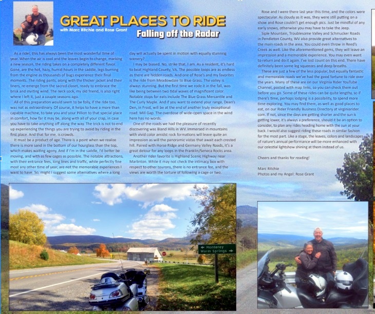 Great Places to Ride - Virginia Rider Magazine